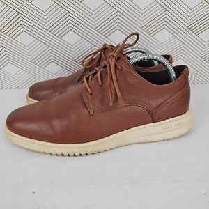 Cole‎ Haan Grand+ Plain Toe Leather Oxford Men's Size 9.5 M C36935 British Tan